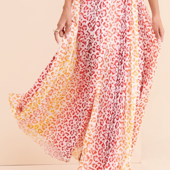 🤩Rococo Sand Avana Leopard Print Puff-Sleeve Maxi Dress🤩 - Picture 4 of 11